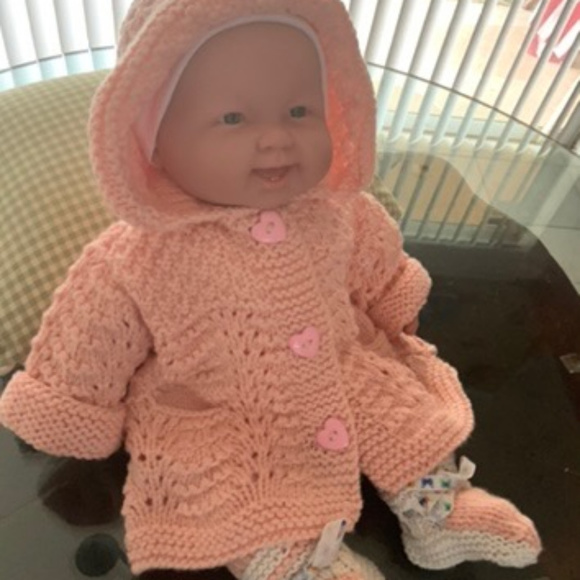 Hand-Knit Baby Coat - Picture 3 of 3
